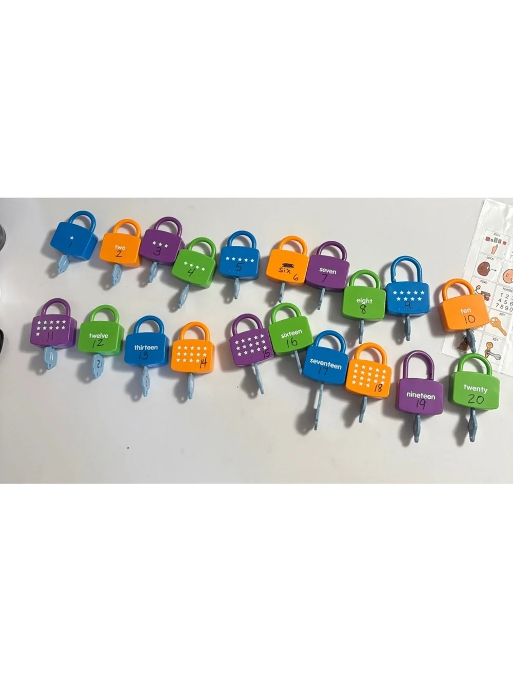 Number learning locks